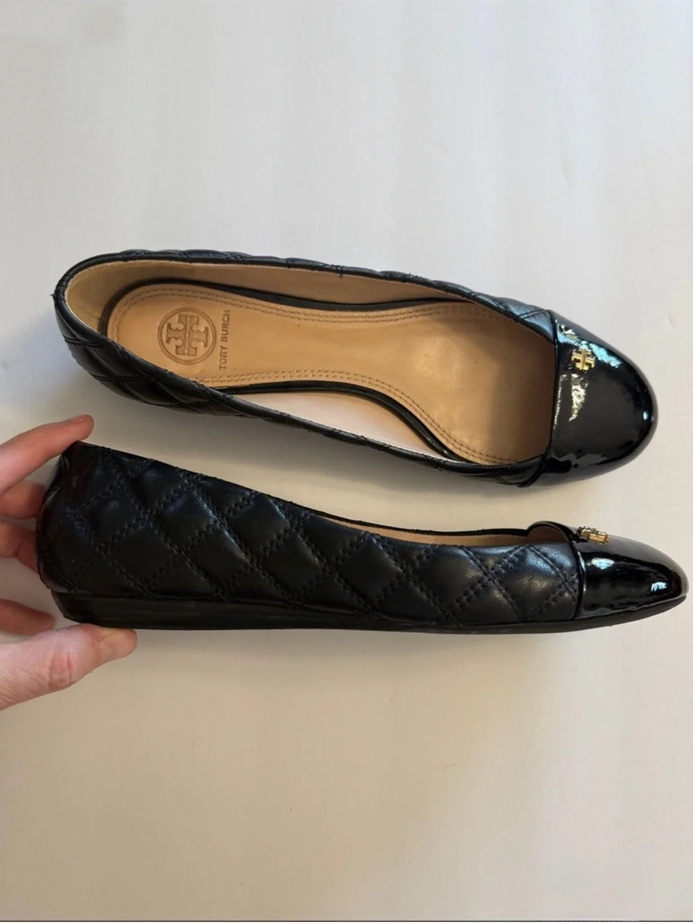 Tory Burch Leila quilted loafer shoes women’s 8.5 black patent